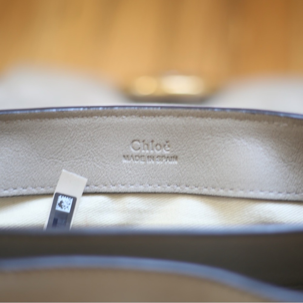 Chloe Mini Faye Cream Leather Women's Bag